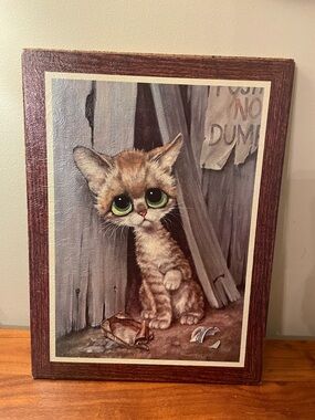 MCM vintage Gig Pity Kitty retro print cat